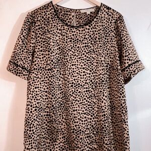 Loft Plus Dalmation Print Blouse